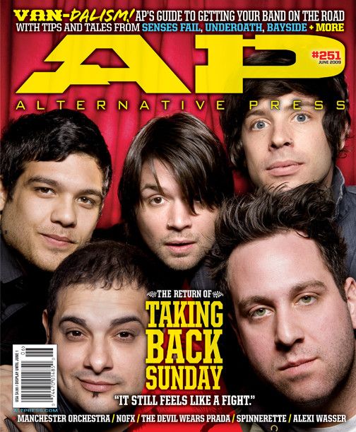 a magazine cover with four men on the front and one is looking at the camera