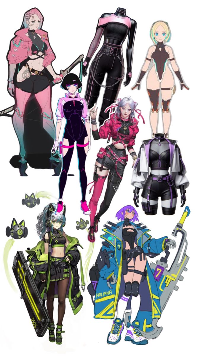 cyber punk girl outfits futuristic Futuristic Alt Fashion, Neo Punk Fashion, Cyberpunk Outfits Drawing, Cyberpunk Core Outfit, Cyberpunk Rave Outfit, Cyberpunk Outfits Female, Futuristic Aesthetic Outfit, Sci Fi Clothing Concept Art, Cyberpunk Outfit Art