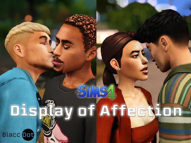 three different avatars are shown with the words, dislay of affection on them