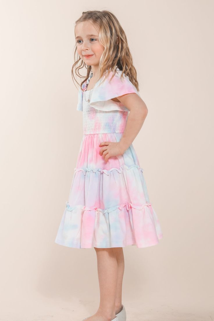 This best-selling Ivy City silhouette returns in a whimsical pink and blue tie-dye that we know will become an instant classic. This magical dress is packed with all our best tricks --- a flowy skirt, smocked bodice, and a kid-friendly subtle square neck-line. Mini Cotton Candy, Cotton Candy Dress, Antoinette Dress, Magical Dress, Candy Dress, Lover Dress, Sweet Caroline, City Silhouette, Summer Outfits For Teens