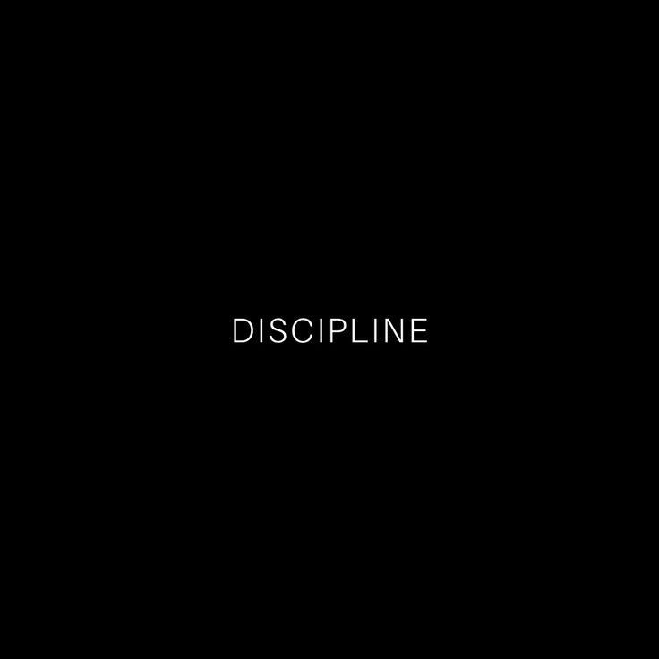 a black background with the word discipline written in white