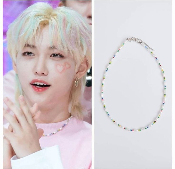 Kpop stray kids Felix necklaces White Kpop Style Necklace For Gifts, Skz Necklace, Felix Necklace, Kids Beaded Necklace, Kpop Jewelry, E Necklace, Hyunjin Photoshoot, Kpop Stray Kids, Straykids Hyunjin Photoshoot