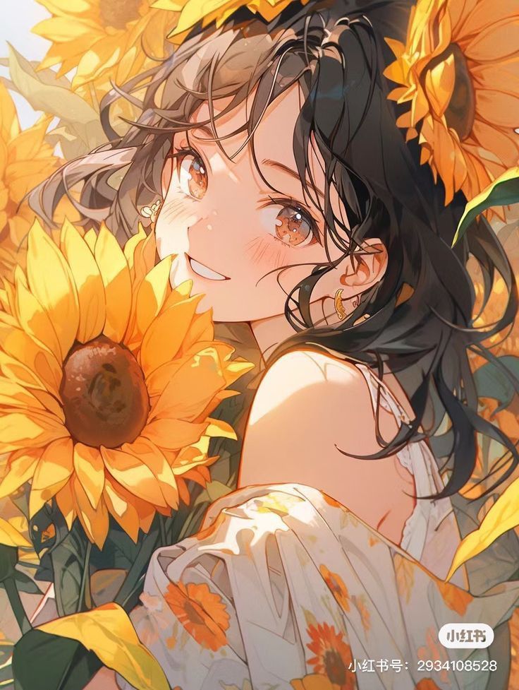 Sunflower Character, Sunflower Digital Art, Characters From Movies, Anime Girlies, Popular Characters, African Art Paintings, Girly Art Illustrations, Anime Couple, Anime Artwork Wallpaper