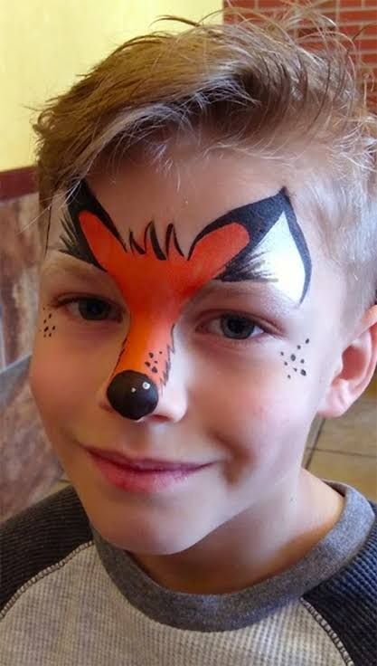 Fox Face Paint, Animal Face Paintings, Festival Face Paint, Face Painting For Boys, Christmas Face Painting, Face Painting Easy, Kids Face Paint, Fox Face, Unicorn Face