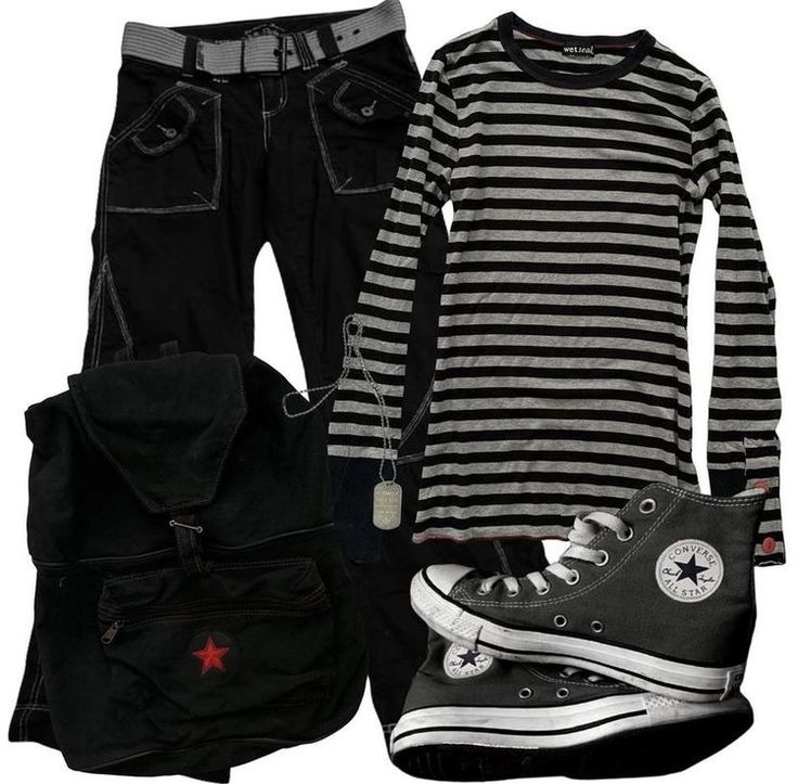 Yabujin Core Outfit, 2000s Older Brother Core Outfits, Black Clothing Aesthetic, 2009 Emo, Emo Widgets, Metal Head Outfits, Grunge Emo Outfits, Cool Clothes, Alt Clothes