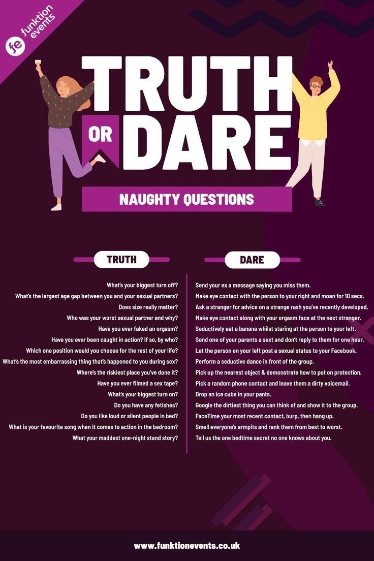 the truth or dare poster is shown with two people dancing and holding hands up in the air