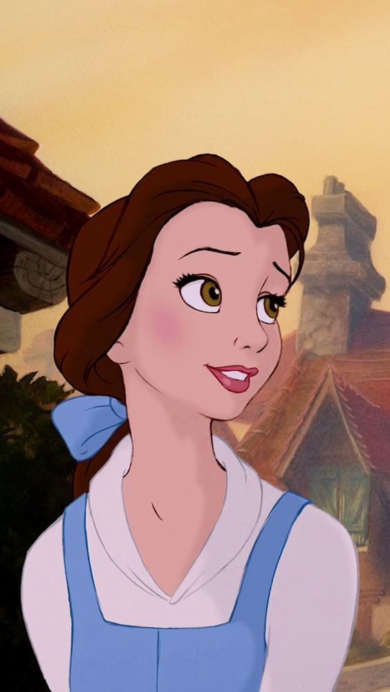 the animated character from beauty and the beast is shown in front of an old castle