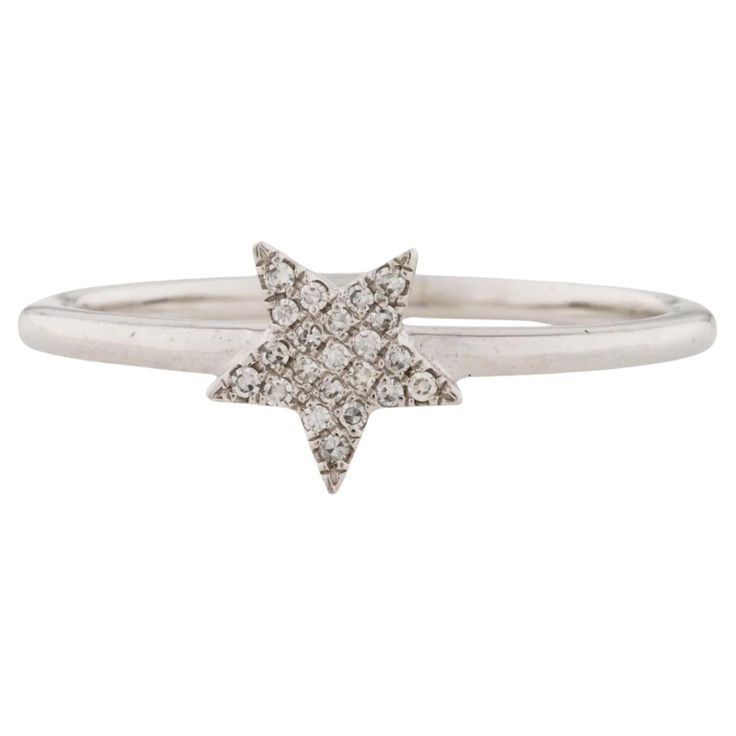 This Diamond Ring is a stunning and timeless accessory that can add a touch of glamour and sophistication to any outfit. This beautiful piece of jewelry features dazzling diamonds that sparkle and catch the light, making them the perfect choice for special occasions, as well as everyday wear. This ring contains 0.05 Carats of Single Cut Round White Diamonds set in 14K White Gold. Total Diamond Weight = 0.05 Carats. Ring Size is 6 1/2. Star Cluster, Diamond Star, Fashion Ring, Timeless Accessories, Gold Fashion, White Diamonds, Diamond White, Fashion Rings, Diamond Ring