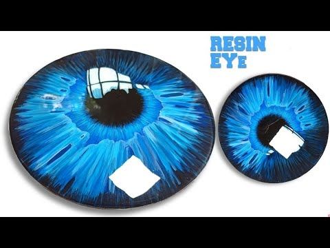 an eyeball is shown with the word resin on it