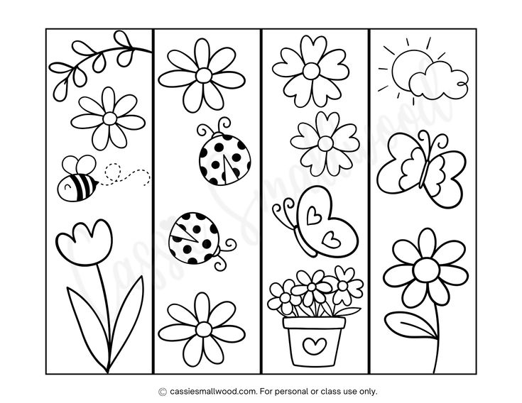 flower bookmarks to color free printable with bee, ladybugs and butterflies Bookmarks To Colour Free Printable, Spring Bookmarks To Color Free Printable, Bookmark Coloring Pages Free Printable, Bookmarks To Color Free Printable, To Color Free Printable, Free Printable Bookmarks To Color, Bookmark Coloring Pages, Free Printable Bookmarks Templates, Spring Bookmarks