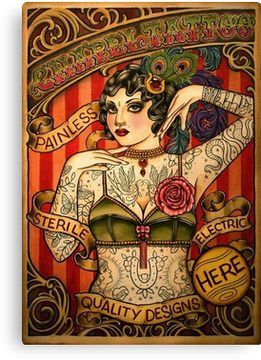 Cirque Vintage, Old Circus, Vintage Circus Posters, Tattoo Expo, Illustration Kunst, Kunst Tattoos, Tattoo Old School, Frida Art, Circus Poster