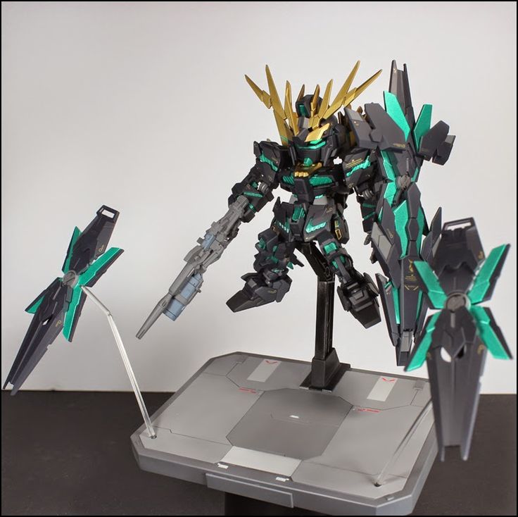 SD + HG Banshee Norn - Customized Build Banshee Norn, Gundam, Sci Fi, Building, Art