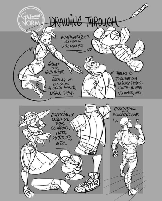 an animation character's perspective of how to draw them in different poses and positions