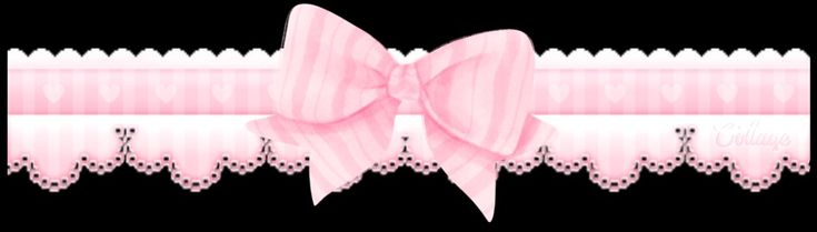 a pink bow on top of a black background