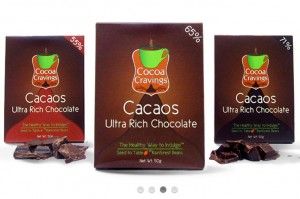 three boxes of cacacos chocolates are shown