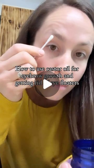 Castor oil is such an amazing oil..

This is one of the easiest ways to help break up those eye floaters!

It also helps to grow thicker ... | Instagram How To Grow Brows Thicker, How To Get Eyebrows To Grow, How To Use Castor Oil For Eyelashes, Castor Oil For Eye Floaters, Castor Oil For Face Skin Care, Castor Oil On Eyebrows, How To Use Castor Oil, Castor Oil Before And After, Caster Oil Uses