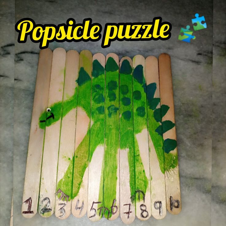 1to 10 popsicle dinosaur puzzle Dinosaur Ideas, Childcare Ideas, Dinosaur Puzzle, Dinosaur Projects, Daycare Classroom, Dino Theme, Diy Puzzle, Dinosaur Puzzles, Kid Snacks