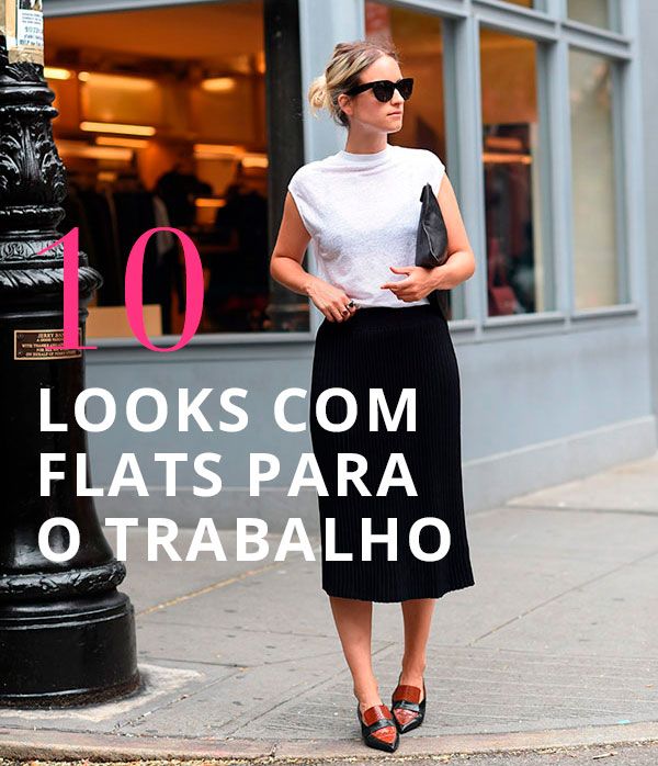 10 looks comfy e estilosos com flats para o dia a dia Casual Chique Outfits, Dresses With Flats, Look Casual Chique, Comfy Office Outfit, Comfy Work Outfits, Edgy Work Outfits, Comfy Work Outfit, Look Work, Estilo Clean