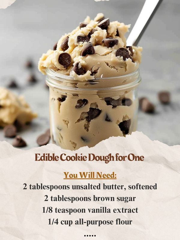 chocolate chip cookie dough for one you will need