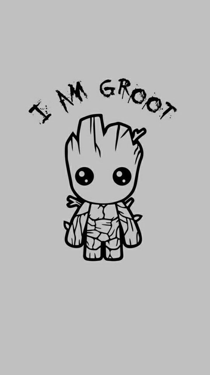 an image of a baby groot with the words i'm groot on it