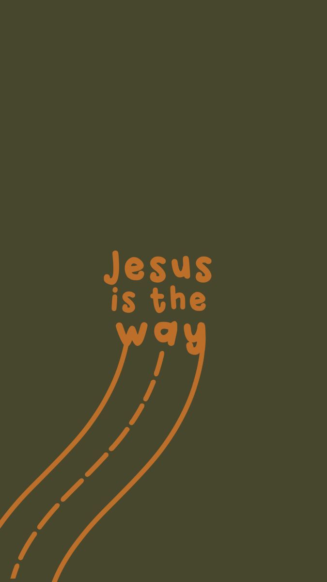 the words jesus is the way are drawn in orange