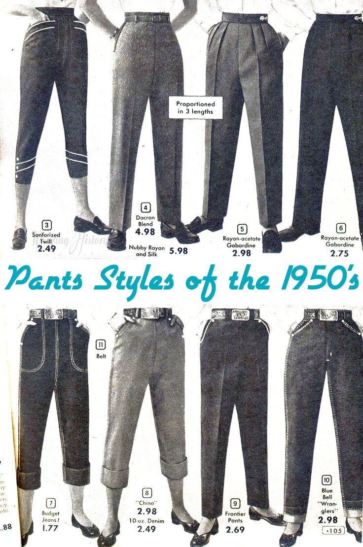 One of the most desired, and often most misunderstood, articles in the vintage wardrobe are the trousers. Today I’m going to delve a little bit into the basics of the transition of trousers f… 40s Mode, Mode Retro, 1950 Fashion, Vintage Fashion 1950s, Capri Trousers, Women Trousers, Vintage Trousers, Fashion 1950s, 1950s Style