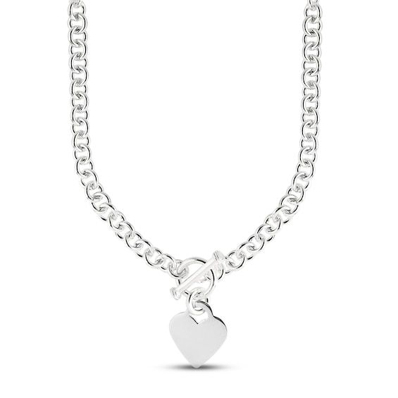 This sweet sterling silver necklace features a heart pendant dangling from a 16-inch link chain. Shining with a high polish finish, the necklace secures with a toggle clasp. Heart Toggle Necklace, Fashion Core, Pretty Jewelry Necklaces, Toggle Necklace, Necklace Clasps, Kay Jewelers, White Necklace, Pretty Jewelry, Accessories Jewelry Necklace