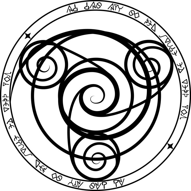 an image of a circle with spirals in it