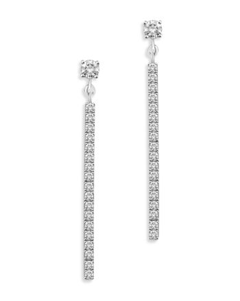 Bloomingdale's Diamond Linear Drop Earrings in 14K White Gold, 0.50 ct. t.w. - 100% Exclusive Luxury Fine Jewelry Linear Long Drop Earrings, Luxury Diamond White Linear Dangle Earrings, Luxury White Gold Linear Drop Earrings, Fine Jewelry Diamond Long Drop Linear Earrings, Luxury Diamond White Linear Drop Earrings, Denim And Diamonds Party Outfit, Diamond Earrings Long, Long Diamond Earrings, Expensive Diamond