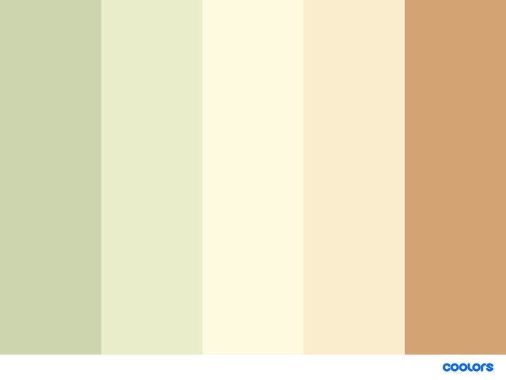 the color palette is light green, beige and white with neutrals on each side