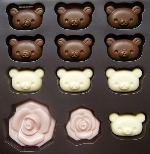 there are chocolates in the shape of teddy bears