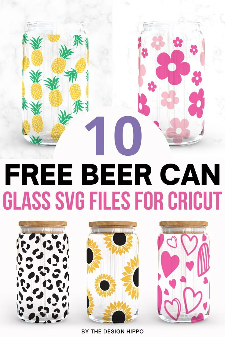 the top 10 free beer can glass svg files for cricut and other projects