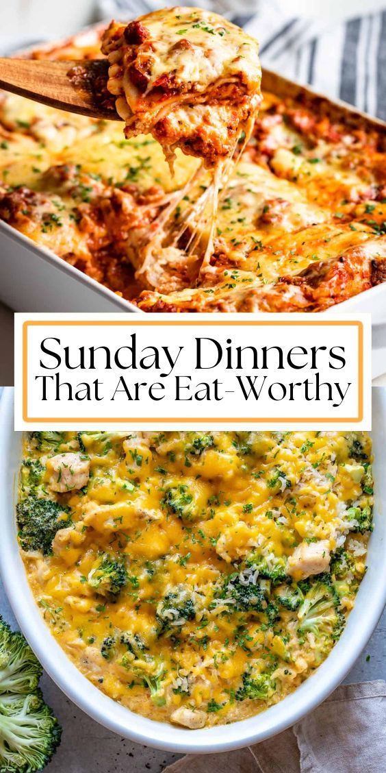 Article on Sunday Dinner Ideas. Dinner For Whole Family, Big Family Sunday Dinner Ideas, Cozy Sunday Dinner Ideas, Sunday Dinner Menus Families, Saturday Night Dinner Recipes, Hearty Sunday Dinner, Sunday Dinner With Ground Beef, Alternative Sunday Dinner, Sunday Night Casserole