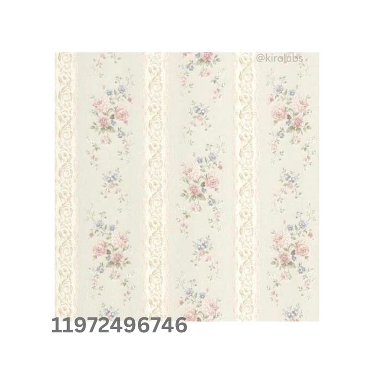 a wallpaper with flowers and stripes on it