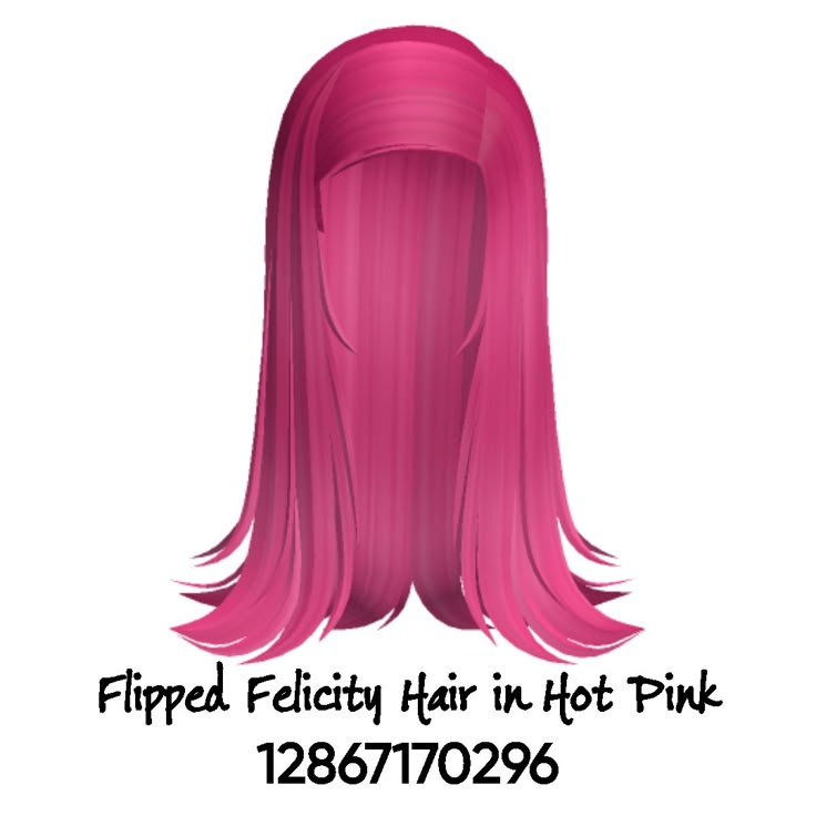 a pink wig with the words flipped felicity hair in hot pink below it