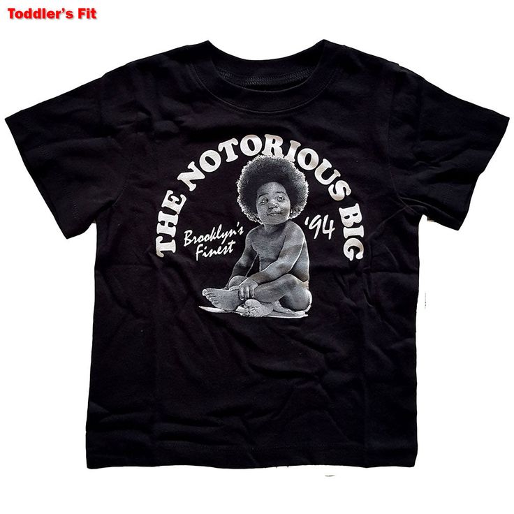 Biggie Smalls Baby Kids Toddler T-Shirt Biggie Smalls, Notorious Big, Small Baby, Baby Design, 7th Grade, Toddler Tees, Black Kids, Kid Tees, Kids Design