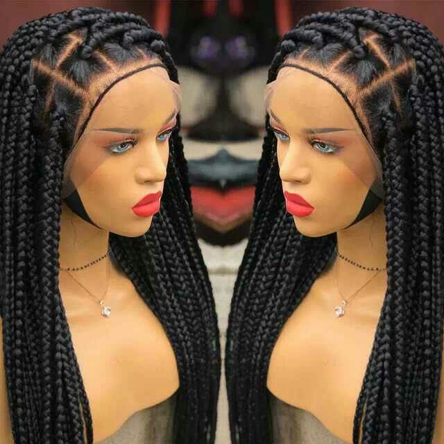 Braided Wig Styles, Braided Wig Hairstyles, Wig Vendors, Wig Braids, Braided Headband Hairstyle, Sew In Hair Extensions, Frontal Wig Hairstyles, Glueless Wigs, Braided Wigs