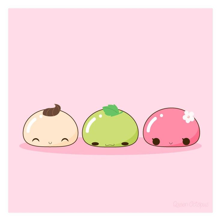 three different kinds of fruit on a pink background