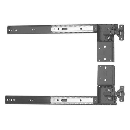 two black metal brackets on a white background with clippings to the left and right