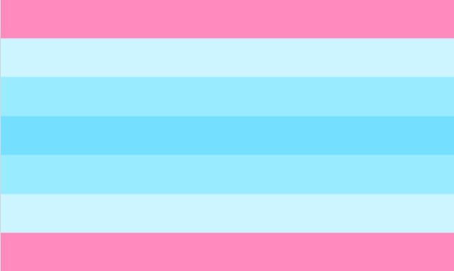 a pink and blue striped background with horizontal stripes