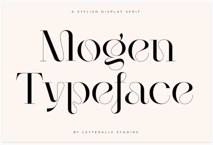 the modern typeface is designed in black and white