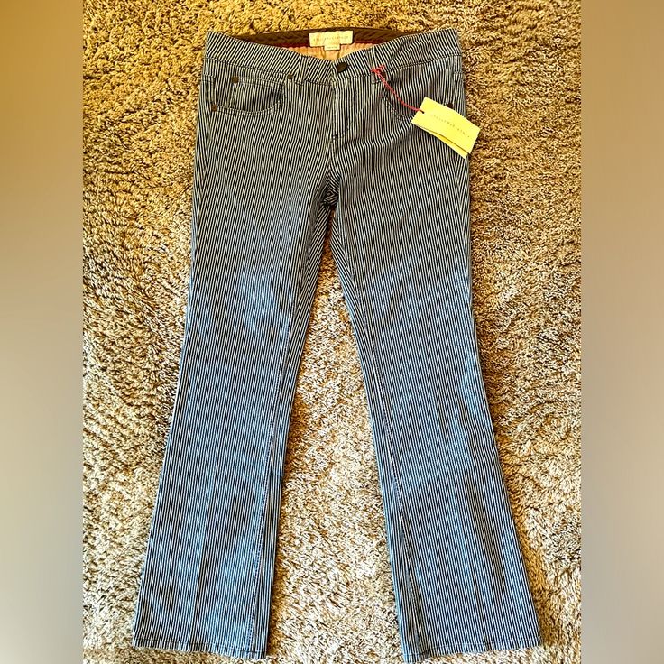 Nwt Stella Mccartney Pinstripe Denim Jeans. Ankle Length Some Stretch, See Tag For Details. Never Worn! 98%Cotton 2% Lycra Made In Italy Fitted Striped Denim Jeans, Stella Mccartney Jeans, Jean Color, Denim Jean, Ankle Length, Stella Mccartney, Stretch Denim, Denim Jeans, In Italy