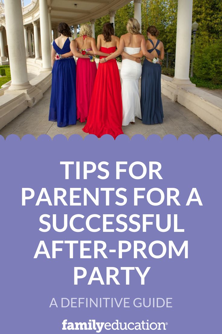 four women in dresses with the text tips for parents for a successful after - prom party