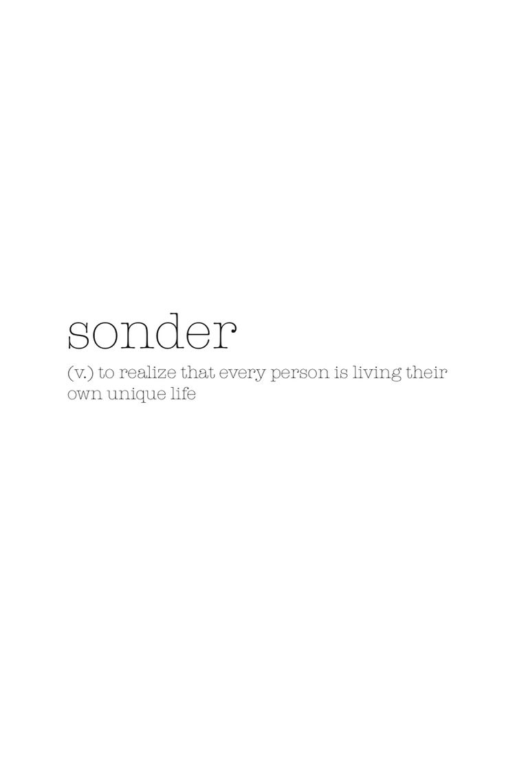 the words sonder are written in black and white