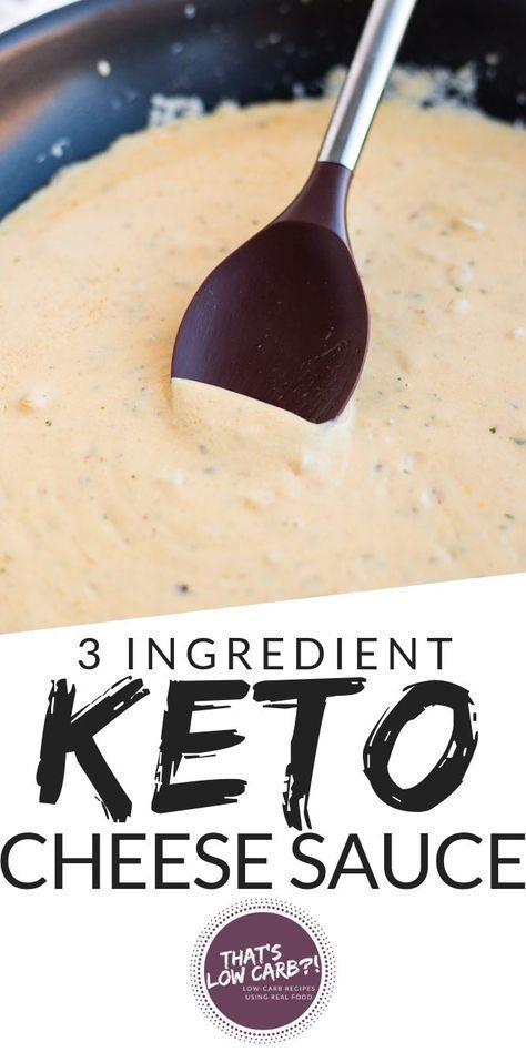 the ingredients for keto cheese sauce in a skillet