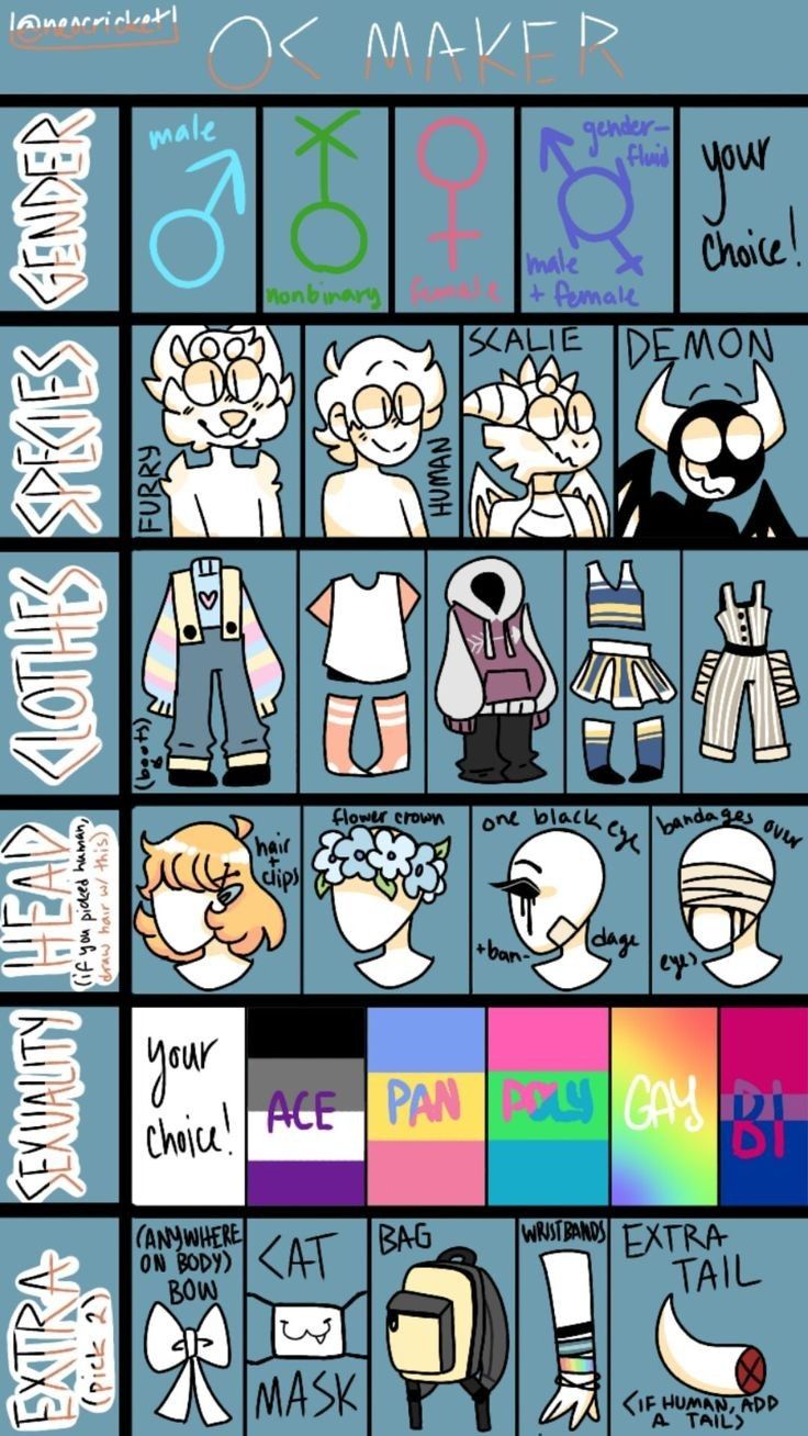 an image of some cartoon characters with different colors and font on them, including the names