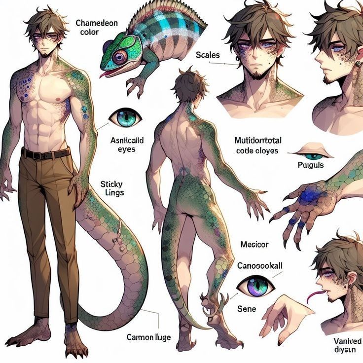 an image of some kind of creature with different body shapes and colors, including eyes