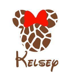 a mouse with a red bow on it's head and the words kelseep