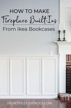 how to make fireplace built - ins from ikea bookcases by heart filled spaces