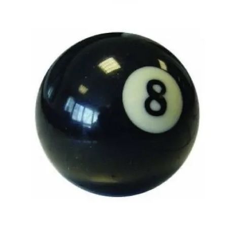 a black pool ball with the number eight on it's side and an eight in the middle